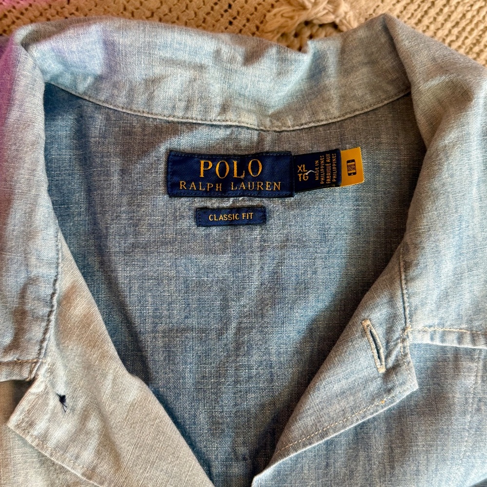 Men's Polo by Ralph Lauren Lightweight Patchwork Jean Blazer, XL - Picture 6 of 6